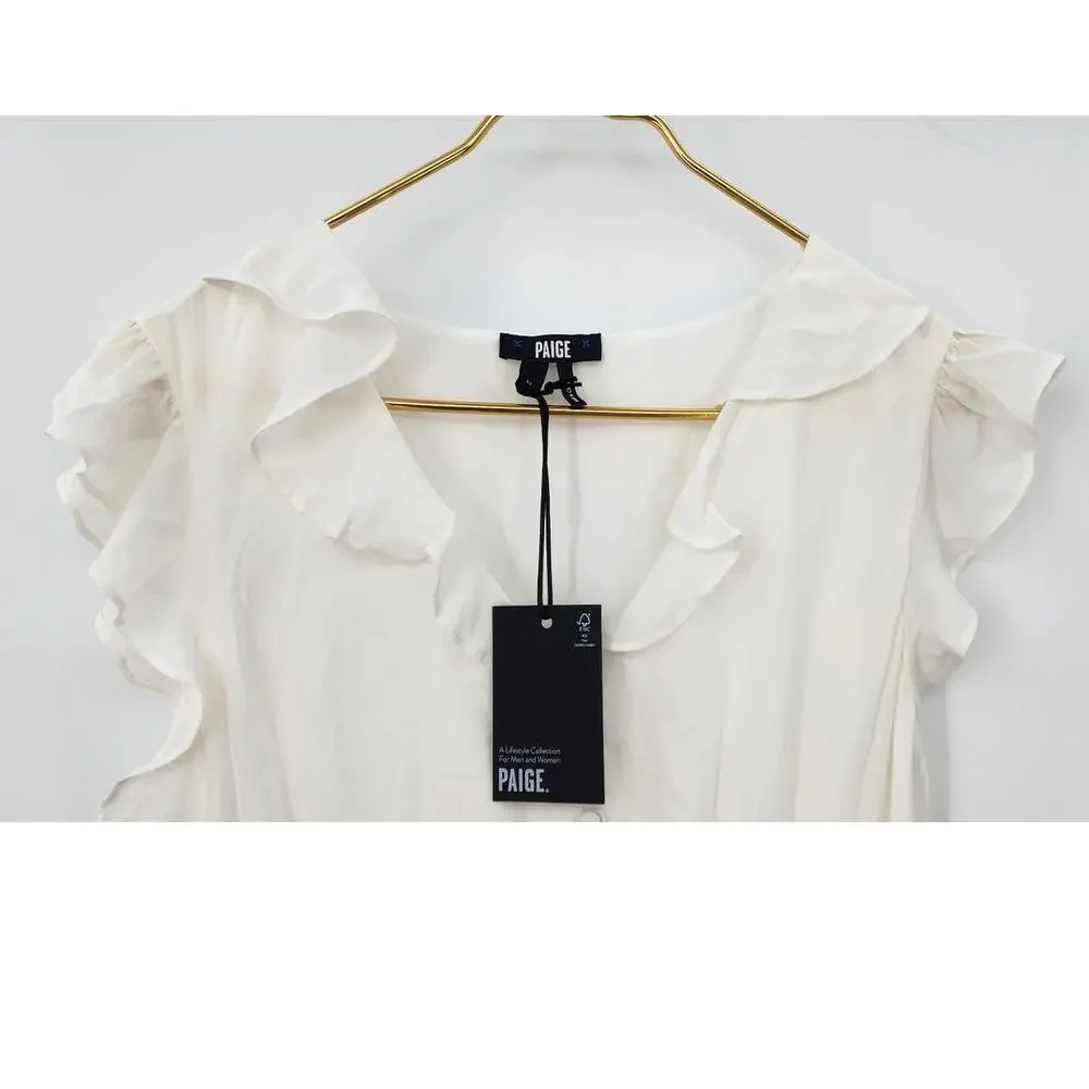 New NWT Revolve Paige Paradis Mini Dress White Size Medium‎
